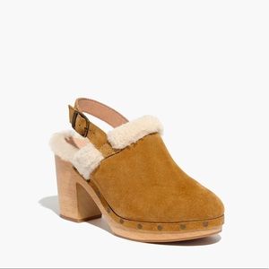 Madewell Fur Slingback Clogs